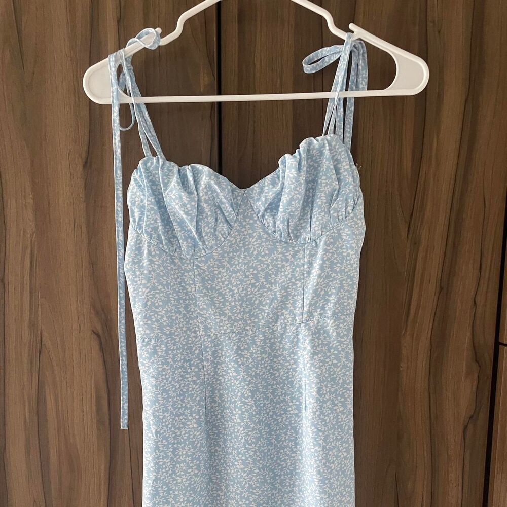 Unbranded Women's Blue and White Dress